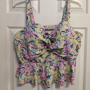 NWOT Torrid Yellow Flamingo Midkini Swim Top 4